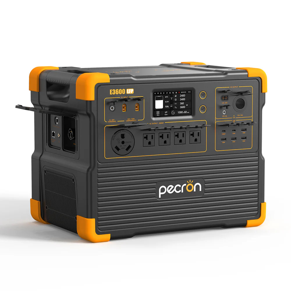 Pecron E3600LFP 3072Wh/3600W Portable Power Station Expandable App Control New