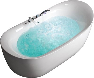 WOODBRIDGE Soaking Combination Tub 72 x 35 in. Whirlpool and Air Massage Heated Chrome Faucet New