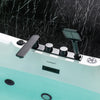 WOODBRIDGE Soaking Combination Tub 72 x 35 in. Whirlpool and Air Massage Heated Matte Black Faucet New