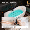 WOODBRIDGE Soaking Combination Tub 72 x 35 in. Whirlpool and Air Massage Heated Matte Black Faucet New