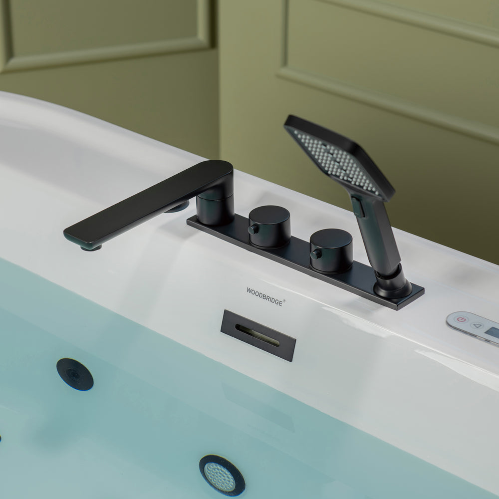 WOODBRIDGE Combination Tub 72 x 35 in. Whirlpool Air Massage Heated Straight Top with Faucet New