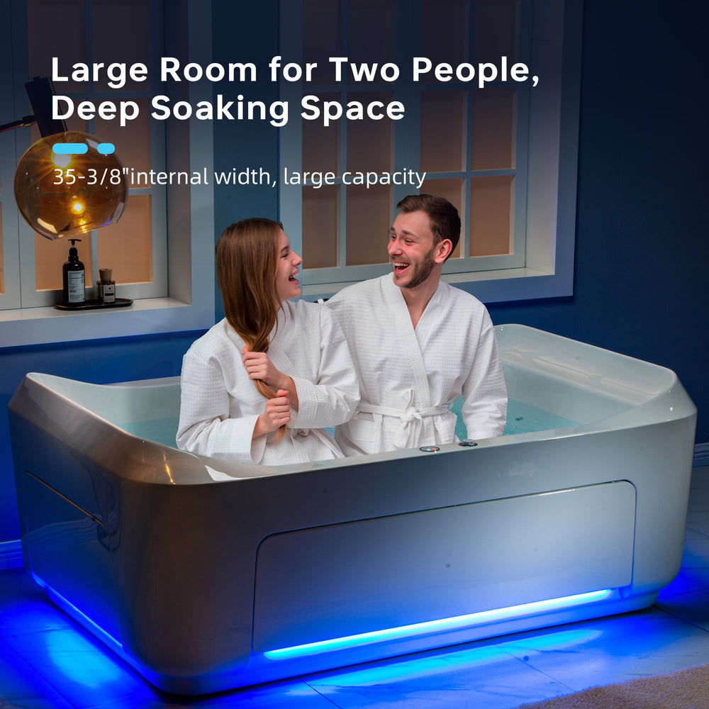WOODBRIDGE BTS0091 Combination Bathtub 71 x 47 in. Hydrotherapy Whirlpool Air Massage New