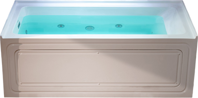 WOODBRIDGE Alcove Bathtub 60 x 30 in. Rectangle Whirlpool Heated Jetted with Left Drain Kit New
