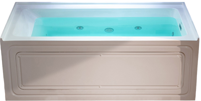 WOODBRIDGE Alcove Bathtub 60 x 30 in. Rectangle Whirlpool Heated Jetted with Right Drain Kit New
