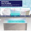 WOODBRIDGE Alcove Bathtub 60 x 30 in. Rectangle Whirlpool Heated Jetted with Right Drain Kit New