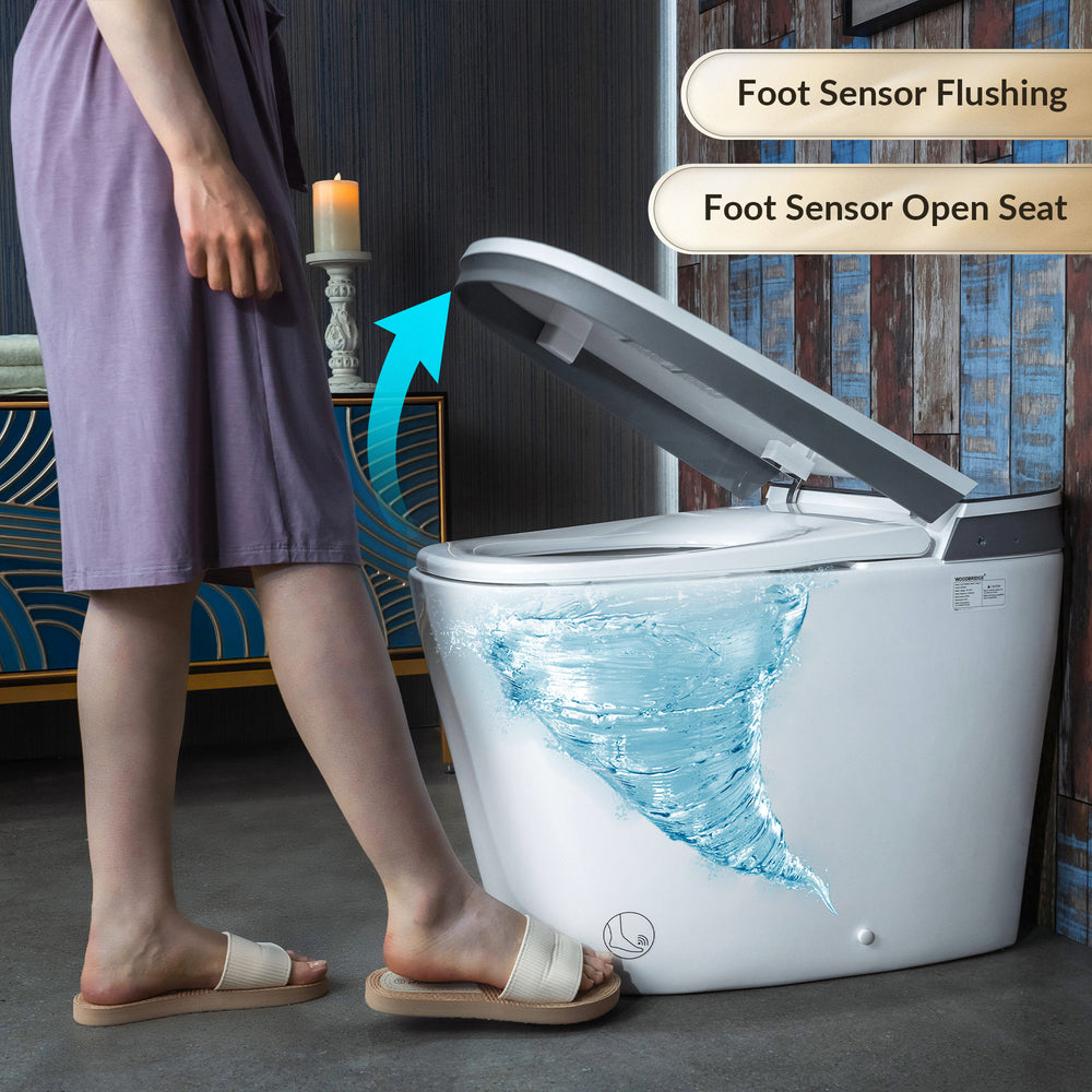 WOODBRIDGE B0930S Smart Bidet Toilet Dual Flush 1.1/1.6 GPF Auto Open/Close Heated Seat New
