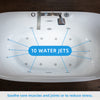 WOODBRIDGE Soaking Combination Tub 72 x 35 in. Whirlpool and Air Massage Heated Chrome Faucet New