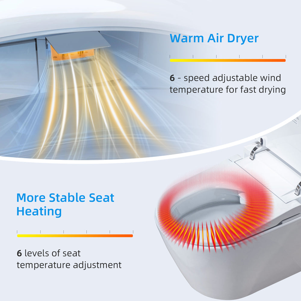 WOODBRIDGE Intelligent Toilet Dual Flush 0.8/1.6 GPF Wall Hung with Bidet Function Concealed Tank New