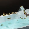 WOODBRIDGE Soaking Combination Tub 72 x 35 in. Whirlpool Air Massage Heated Gold Faucet New