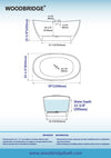 WOODBRIDGE EST0606 Freestanding Bathtub 59" L x 33-1/2" W Solid Surface Stone Resin Matte White New