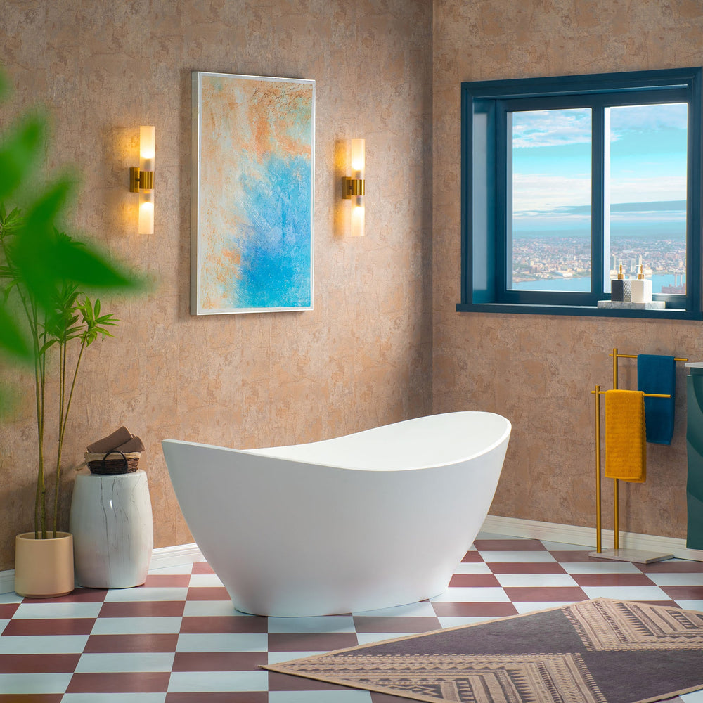 WOODBRIDGE MST0804 Freestanding Bathtub 67" Matte White New