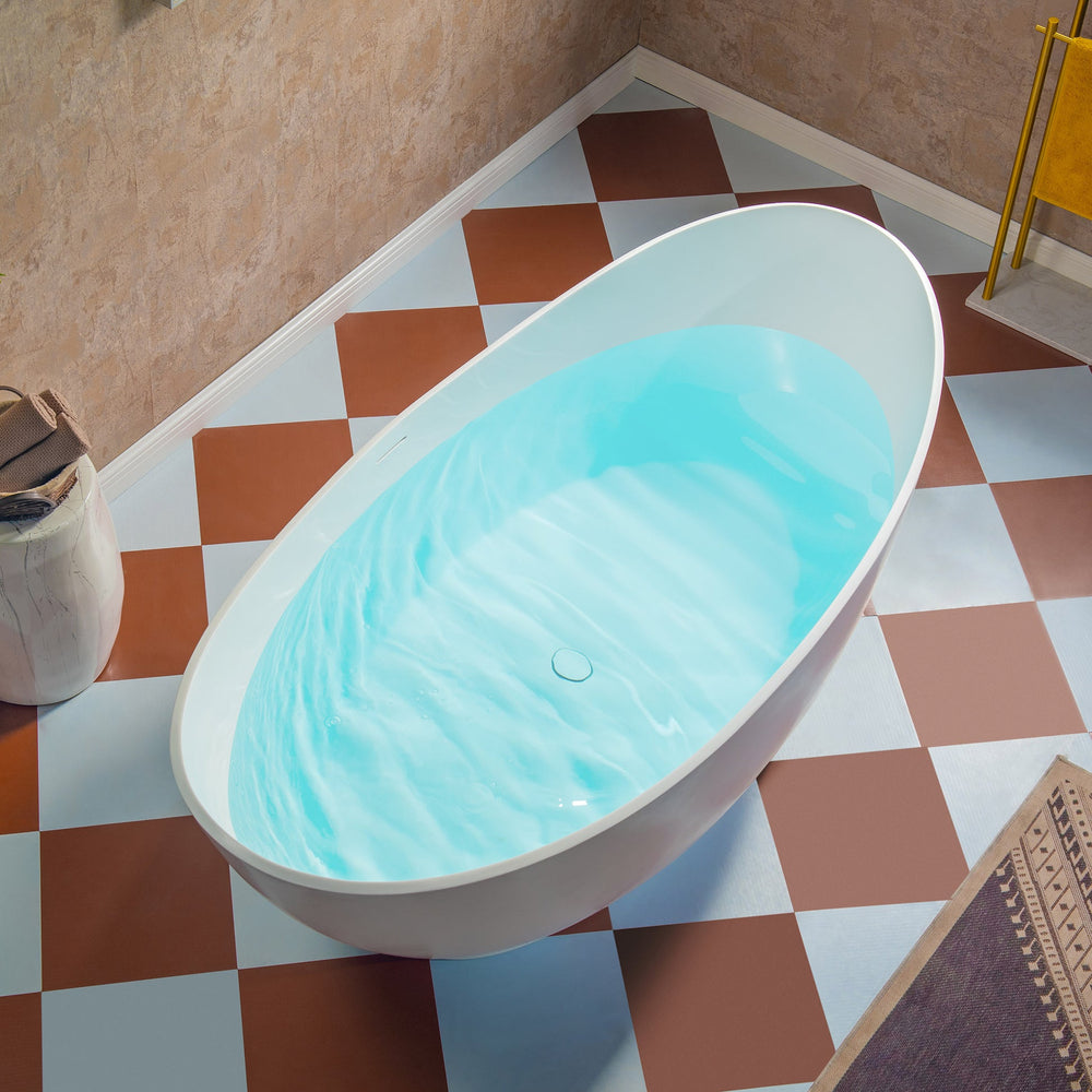 WOODBRIDGE MST0804 Freestanding Bathtub 67" Matte White New