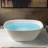 WOODBRIDGE EST0603 Freestanding Bathtub 55-1/8" L x 31-1/2" W Solid Surface Stone Resin Matte White New