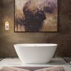 WOODBRIDGE EST0603 Freestanding Bathtub 55-1/8" L x 31-1/2" W Solid Surface Stone Resin Matte White New