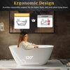 WOODBRIDGE EST0603 Freestanding Bathtub 55-1/8" L x 31-1/2" W Solid Surface Stone Resin Matte White New