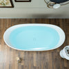 WOODBRIDGE EST0015 Freestanding Bathtub 66-7/8" L x 31-1/2" W Stone Resin Luxury Contemporary Solid Surface Matte White New