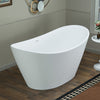 WOODBRIDGE EST0016 Freestanding Bathtub 59" L x 29-1/8" W Stone Resin Solid Surface Matte White New