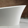WOODBRIDGE EST0607 Freestanding Bathtub 59" L x 29-1/2" W Luxury Contemporary Solid Surface Stone Resin in Matte White New