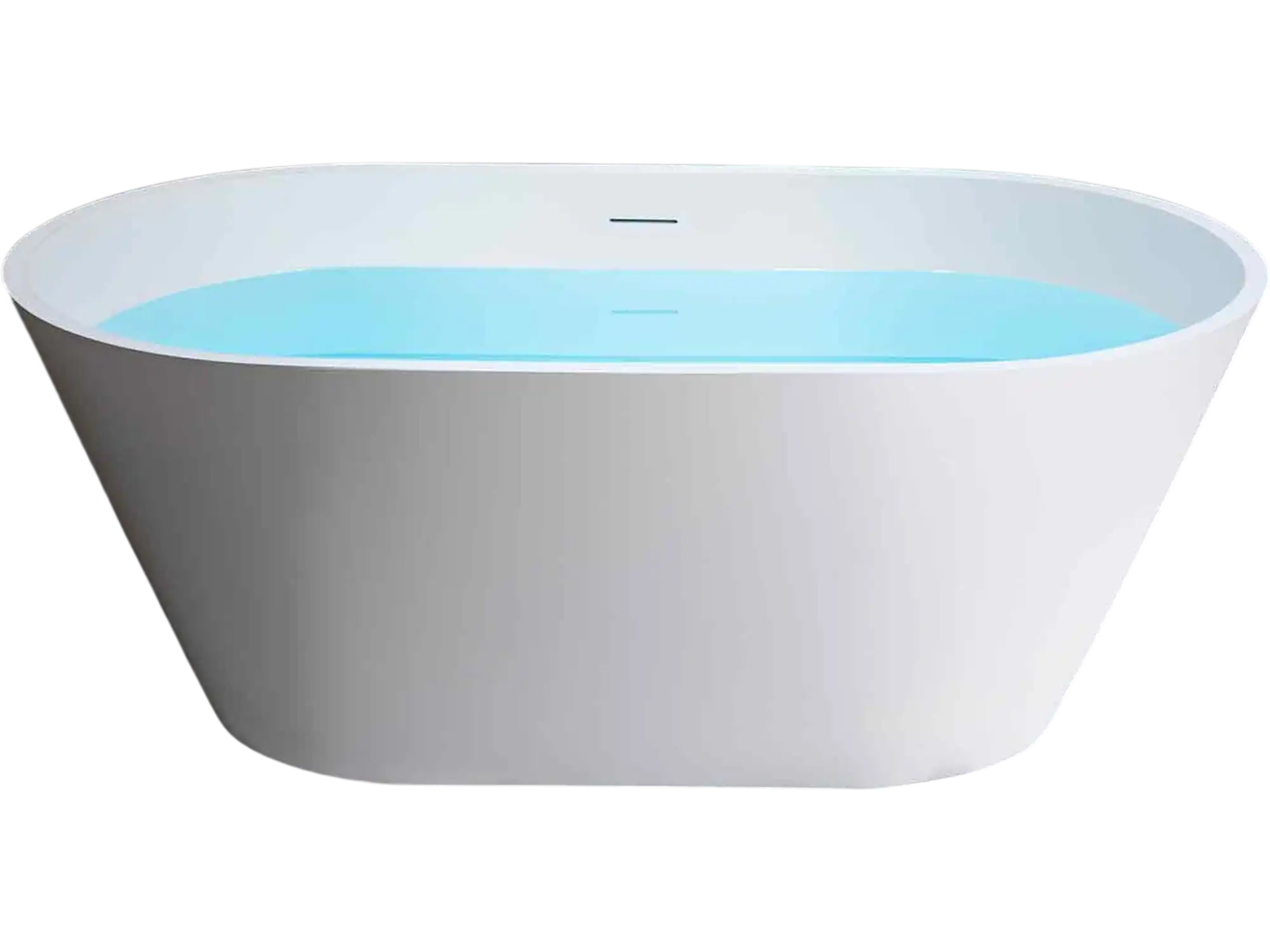 WOODBRIDGE B0041-2.0 Freestanding Solid Surface Stone Resin Bathtub 59