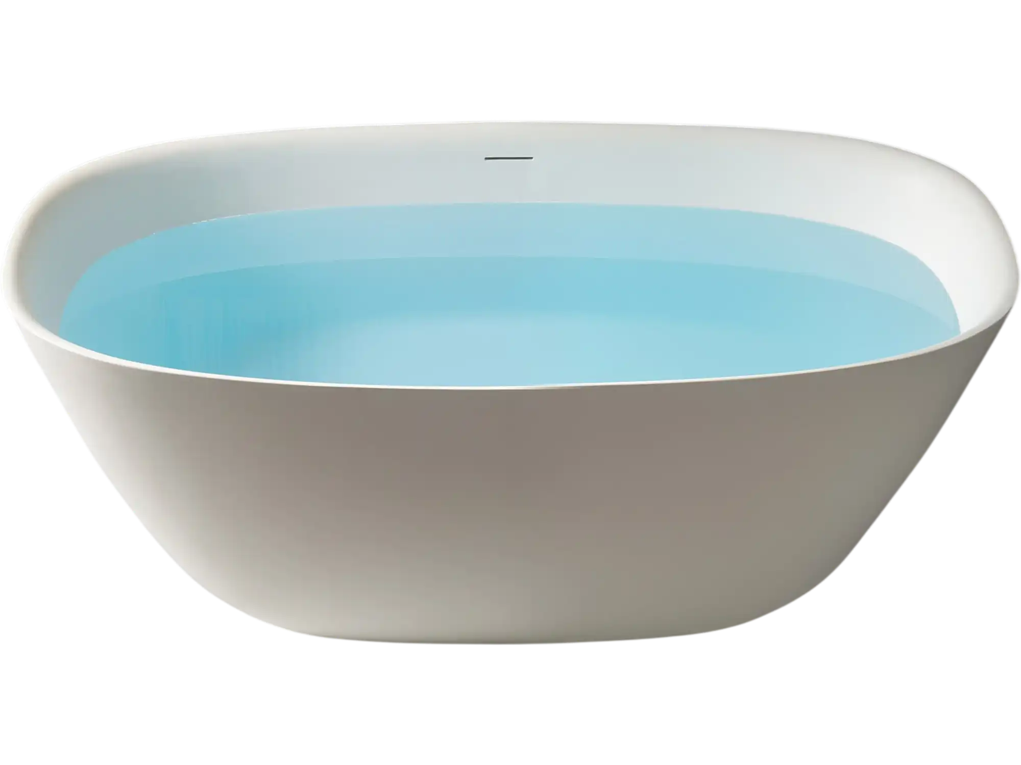 WOODBRIDGE B0047-2.0 Freestanding Solid Surface Stone Resin Bathtub 59