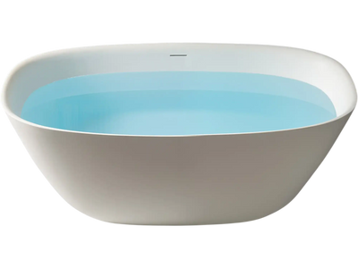 WOODBRIDGE B0047-2.0 Freestanding Solid Surface Stone Resin Bathtub 59