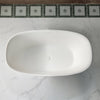 WOODBRIDGE B0047-2.0 Freestanding Solid Surface Stone Resin Bathtub 59" Matte White New