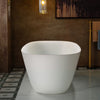 WOODBRIDGE B0047-2.0 Freestanding Solid Surface Stone Resin Bathtub 59" Matte White New