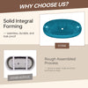 WOODBRIDGE Freestanding Bathtub 63" L x 28-3/8" W x 22" H Solid Surface Stone Resin New