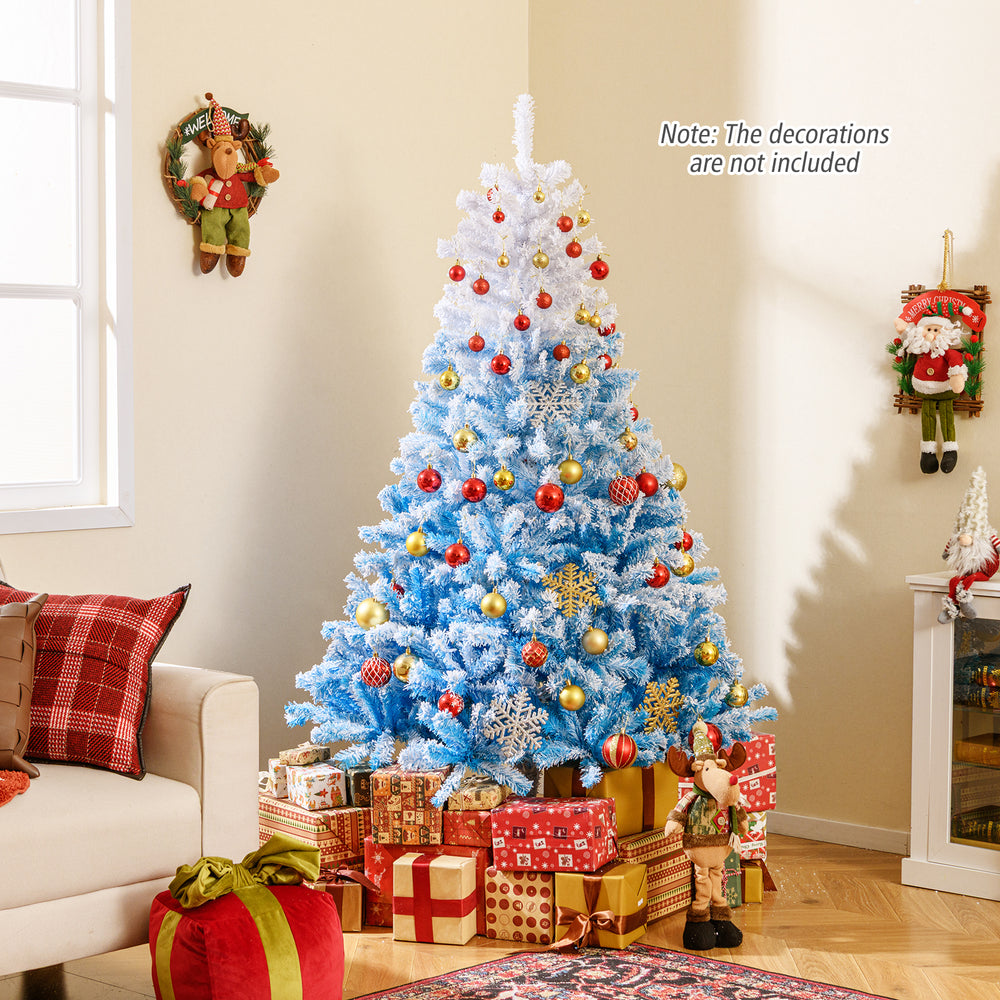 2025 New Artificial Christmas Tree with 456 Branch Tips and Folding Metal Stand-6FT - Gallery View 1 of 10