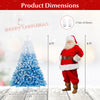 6FT artificial Christmas tree with 456 branch tips, gradient design, and folding metal stand for festive holiday decor.