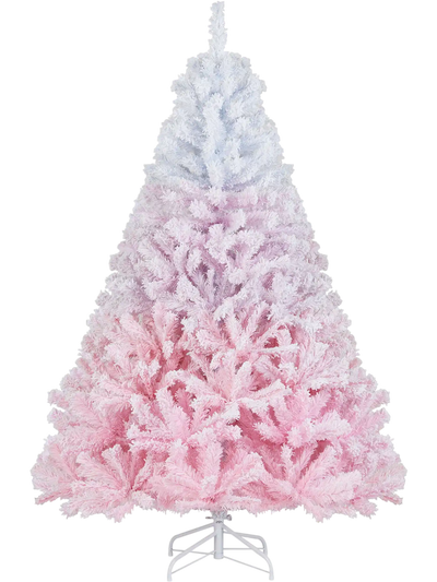 Costway Artificial Christmas Tree 456 Tips Folding Metal Stand 61598778 New
