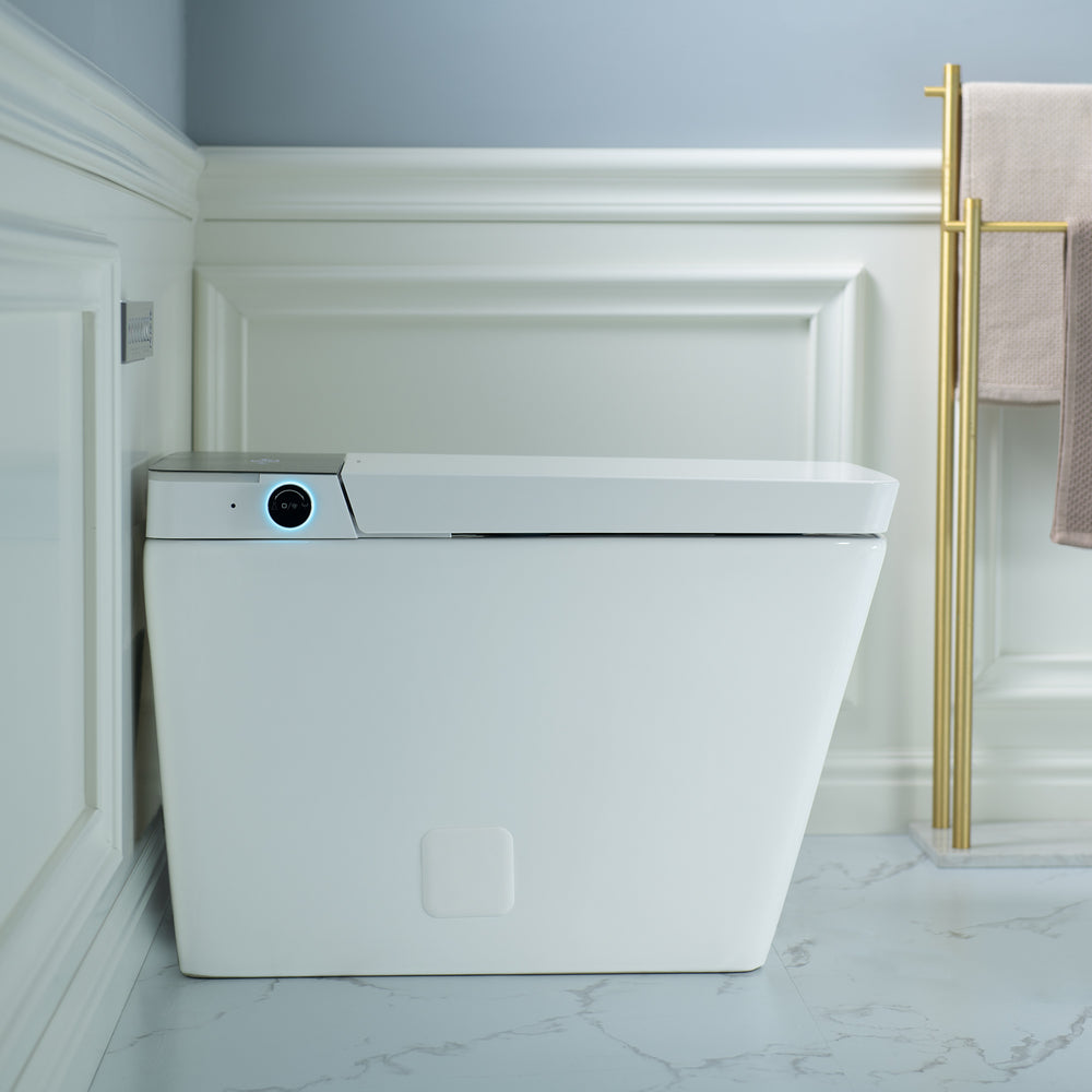 WOODBRIDGE EBT-WH01 Smart Bidet Toilet Square 1.28 GPF Auto Open Close Foot Sensor Heated Seat Air Dryer New