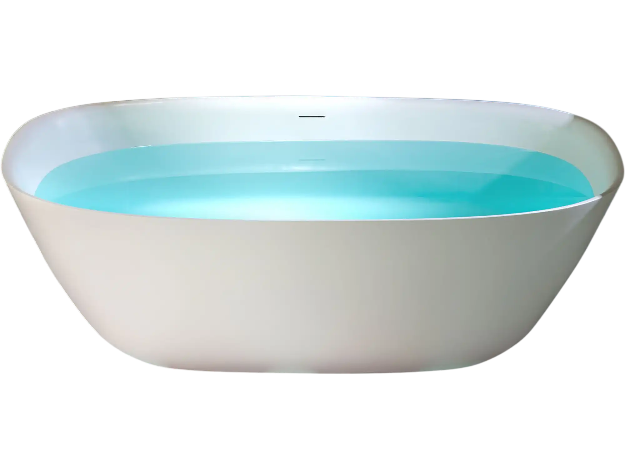 WOODBRIDGE B0048-2.0 Contemporary Freestanding Solid Surface Stone Resin Bathtub 67