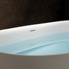 WOODBRIDGE B0048-2.0 Contemporary Freestanding Solid Surface Stone Resin Bathtub 67" Matte White New