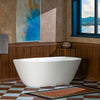 WOODBRIDGE B0048-2.0 Contemporary Freestanding Solid Surface Stone Resin Bathtub 67" Matte White New