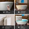 WOODBRIDGE B0048-2.0 Contemporary Freestanding Solid Surface Stone Resin Bathtub 67" Matte White New