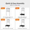 Giraffe Tools Heavy Duty Rolling Utility Cart Black & Silver Gray New