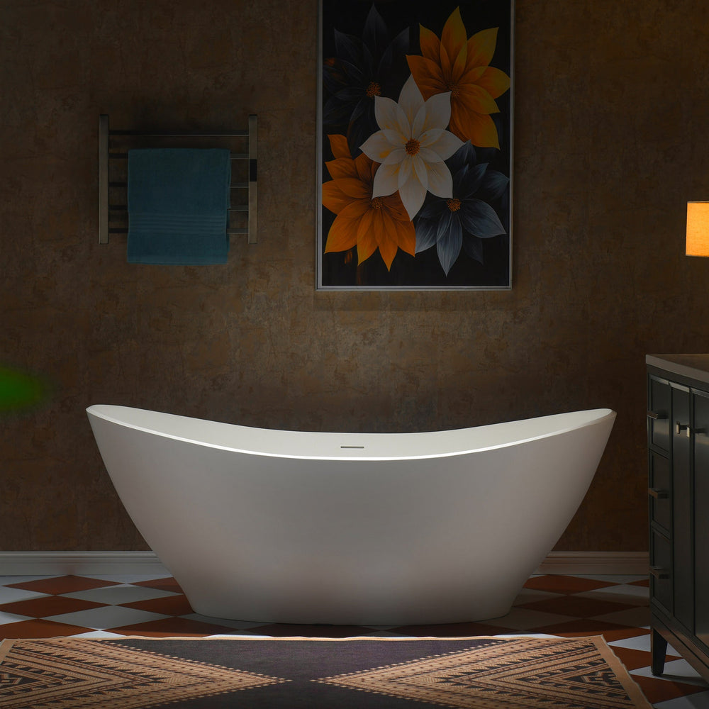 WOODBRIDGE MST0804 Freestanding Bathtub 67" Matte White New