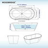 WOODBRIDGE MST0808 Freestanding Bathtub 71" L x 31-1/2" W Matte White New
