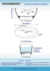 WOODBRIDGE EST0016 Freestanding Bathtub 59" L x 29-1/8" W Stone Resin Solid Surface Matte White New