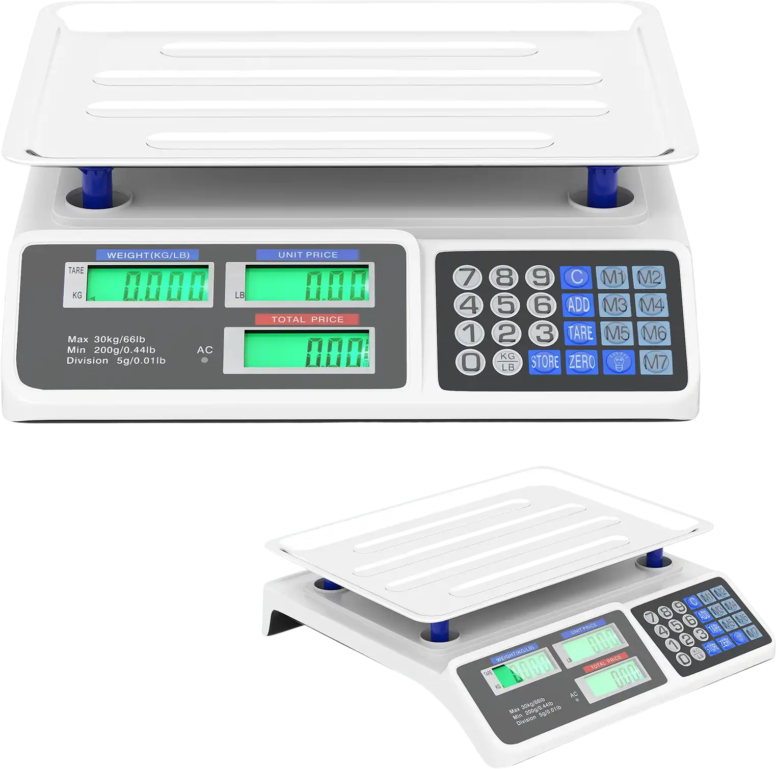 Costway 66lb Commercial Price Computing Food Scale Dual LCD Displays 14832141 New