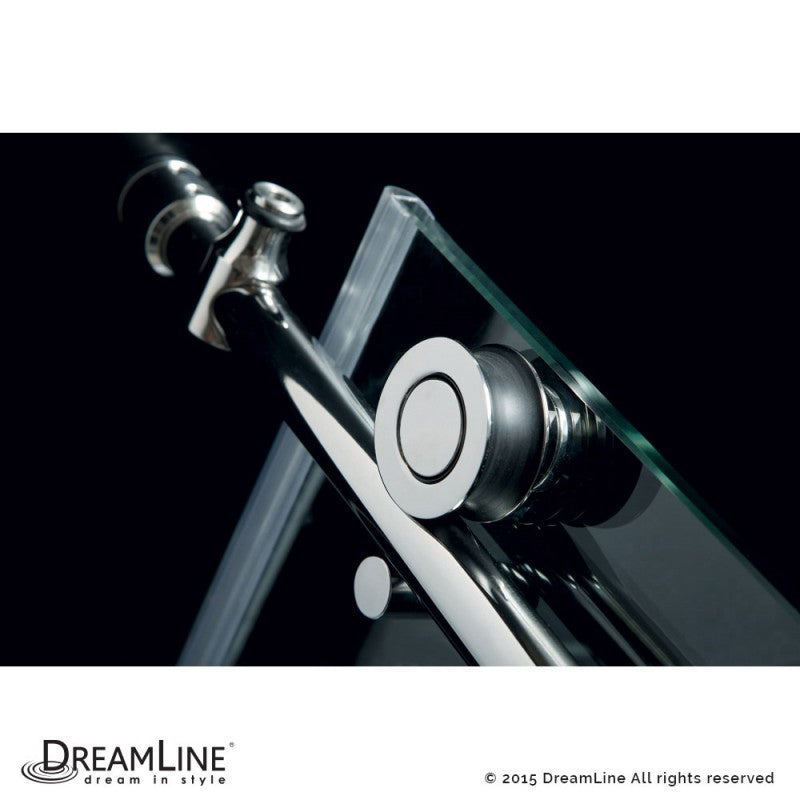 DreamLine Enigma-X Sliding Shower Enclosure 32.5" x 48.3" x 76" Brushed Stainless Steel New