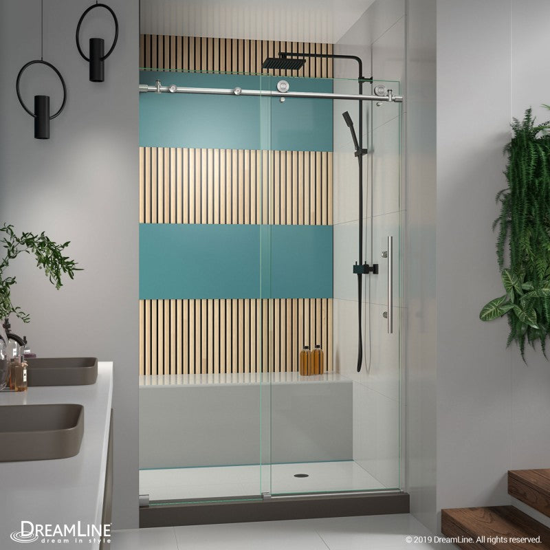 DreamLine Enigma-X Sliding Shower Door Frameless 44-48" W x 76" H Stainless Steel New