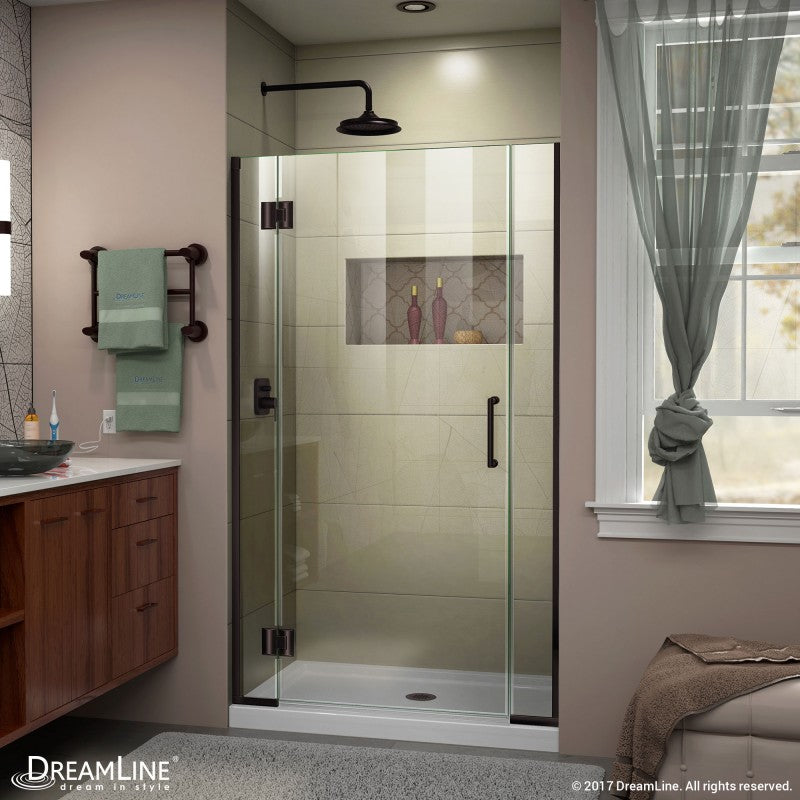 DreamLine Unidoor-X Hinged Shower Door Frameless 37.5-38" W x 72" H New