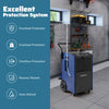 154 Pints commercial dehumidifier in blue with pump and drain hoses, ideal for large spaces up to 7000 sq.ft.