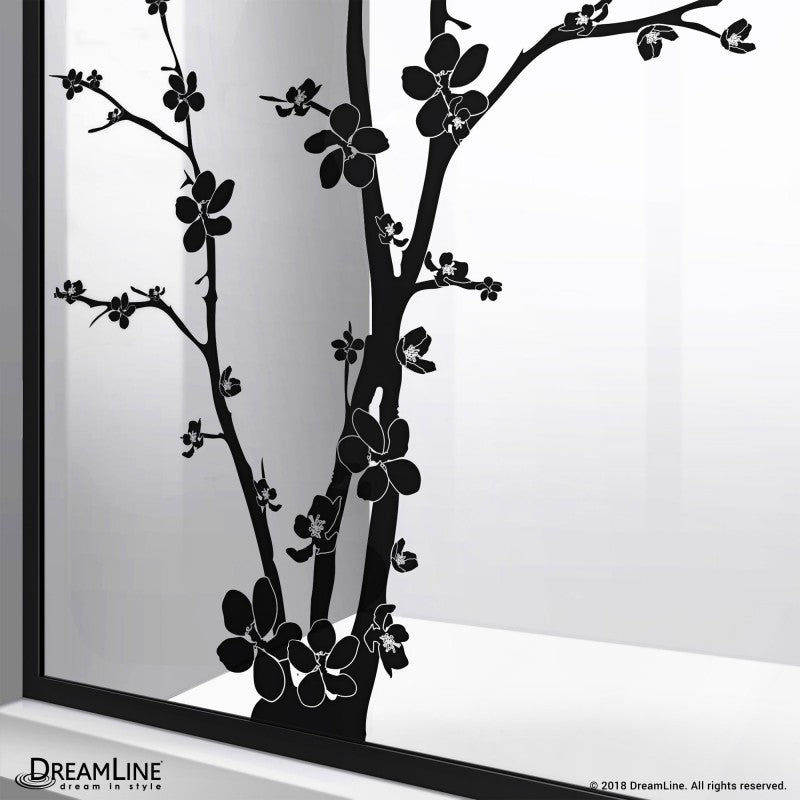 DreamLine Linea Blossom Shower Door 34" W x 72" H Single Panel Frameless Open Entry Design New