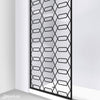 DreamLine Linea Maze Shower Door 34" W x 72" H Single Panel Frameless Open Entry Design New