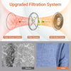 Close-up of the upgraded filtration system for the Portable Clothes Dryer, showcasing the filter screen and cotton.