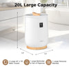 20L large heated towel warmer in white with LED display, compact design, perfect for family use and customizable.