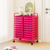 20 Removable Drawers Rolling Storage Cart Studio Organizer-Pink - Gallery View 1 of 9